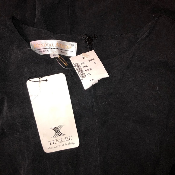 NWT Slim Fit Paris Italy Shift Black Dress Tencel - Picture 3 of 7